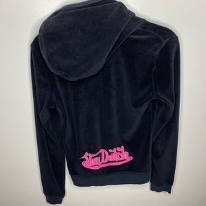 Von Dutch Black Hoodie M Pink Detail on the back
